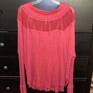 Free People Lace Top Thermal